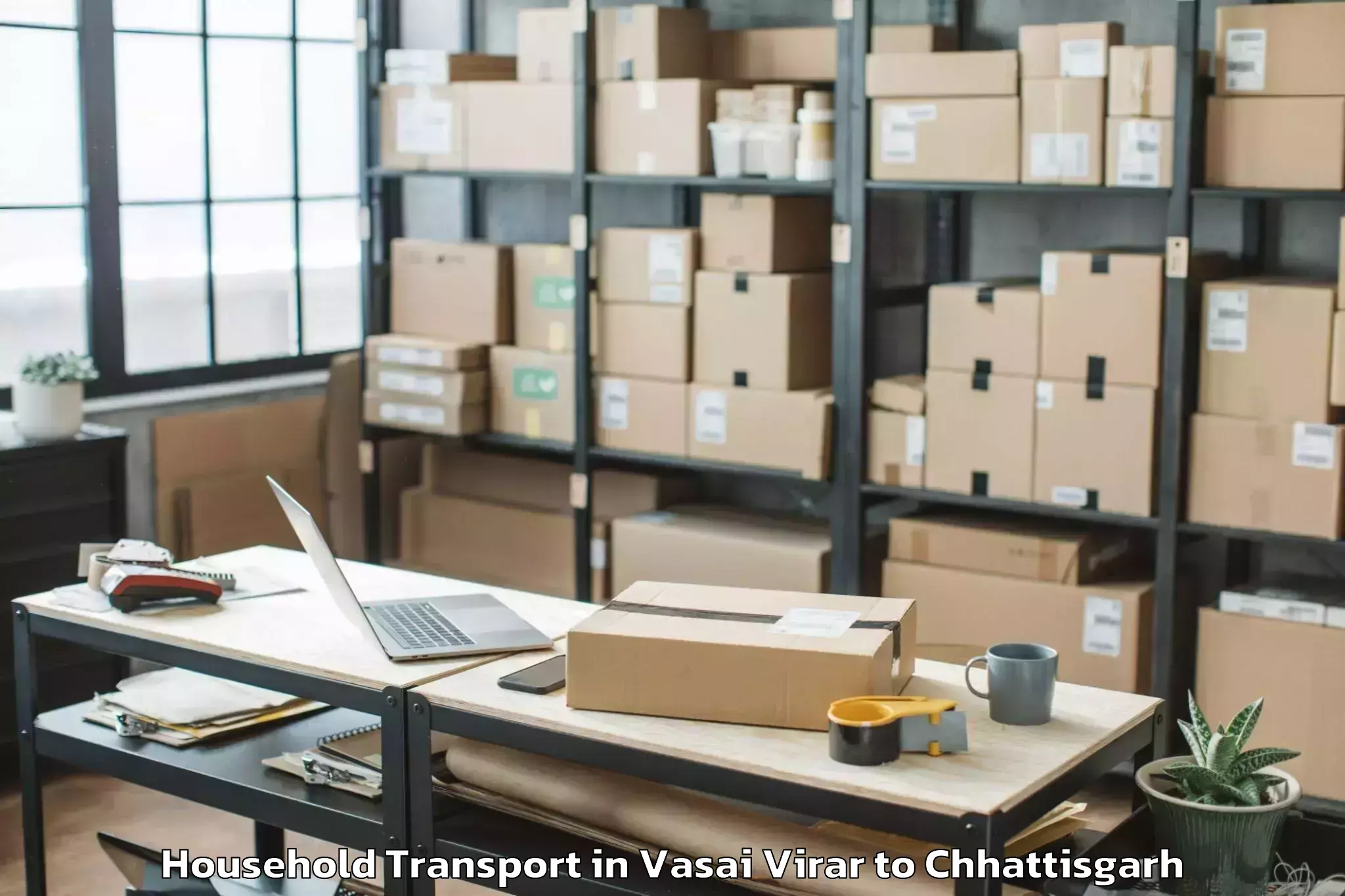 Quality Vasai Virar to Jashpurnagar Household Transport